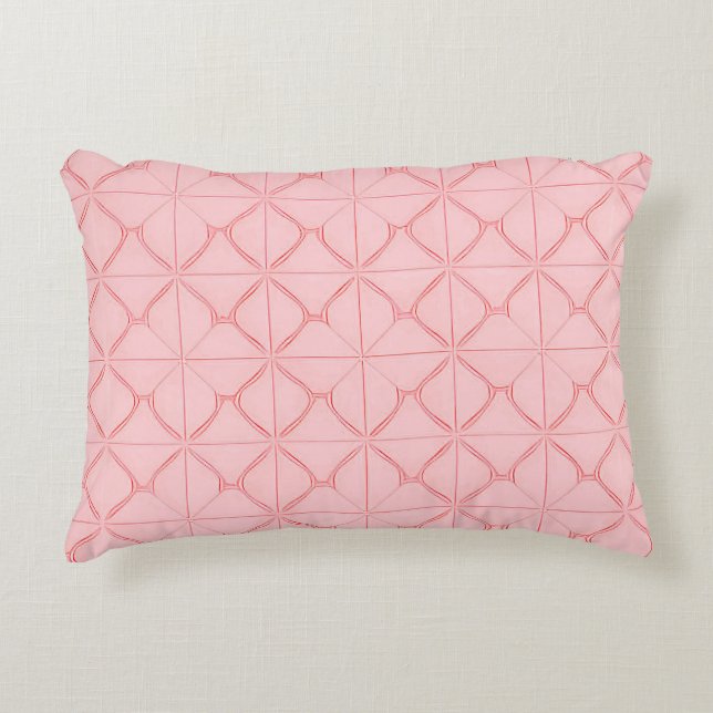Pink Geometric Pattern with Modern Abstract Decorative Cushion (Front)