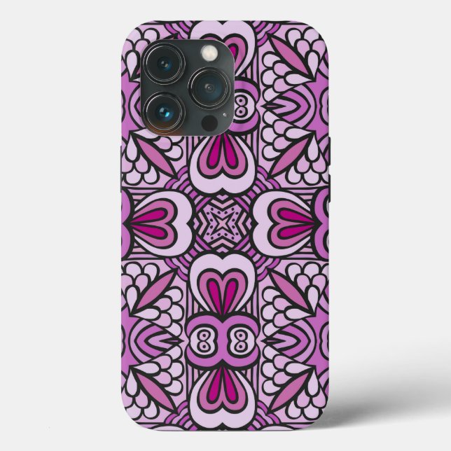 Pink Geometric Seamless Pattern  Case-Mate iPhone Case (Back)
