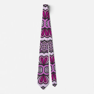Pink Geometric Seamless Pattern Tie