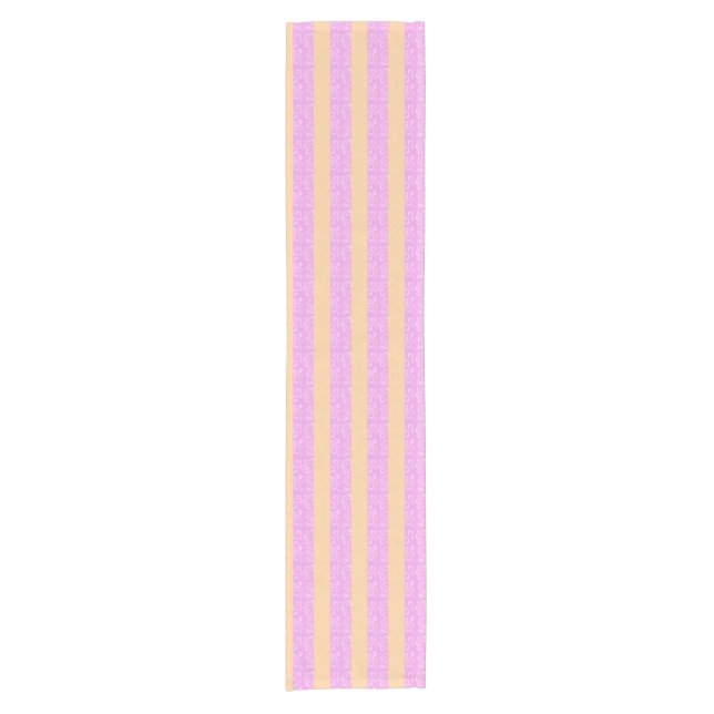 Pink Geometric  Short Table Runner (Front)