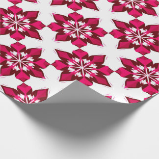 ❄ Pink Geometric Snowfall Winter Tile ❄ Wrapping Paper