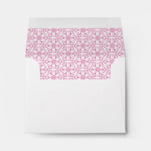 Pink Geometric Snowflake Pattern