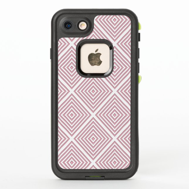 Pink Geometric Squares LifeProof iPhone Case (Back)
