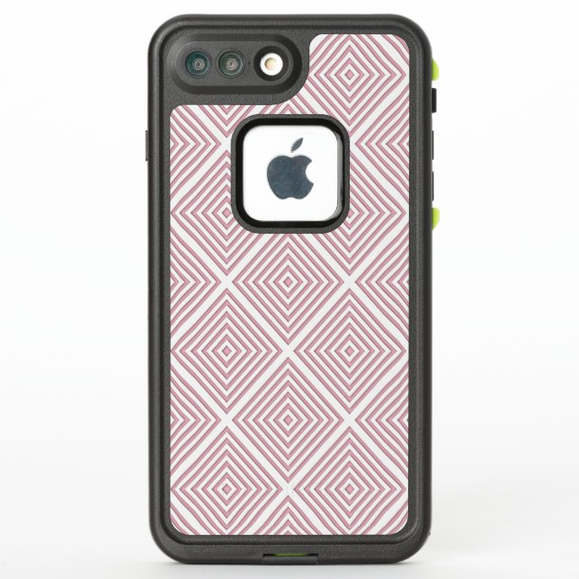 Pink Geometric Squares LifeProof iPhone Case (Back)