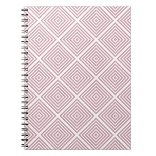 Pink Geometric Squares Notebook