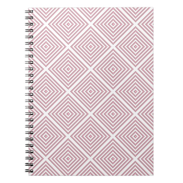 Pink Geometric Squares Notebook (Front)