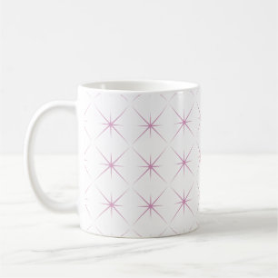 Pink Geometric Starburst Pattern Mug