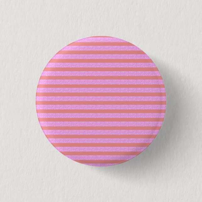 Pink Geometric Stripes 3 Cm Round Badge (Front)