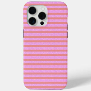 Pink Geometric Stripes iPhone 15 Pro Max Case