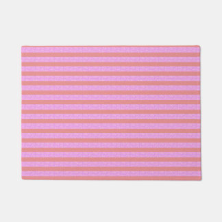 Pink Geometric Stripes Doormat