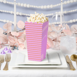 Pink Geometric Stripes Favour Box