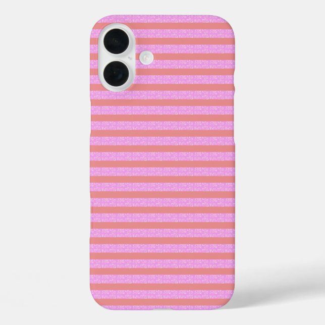 Pink Geometric Stripes Geostripes  Case-Mate iPhone Case (Back)