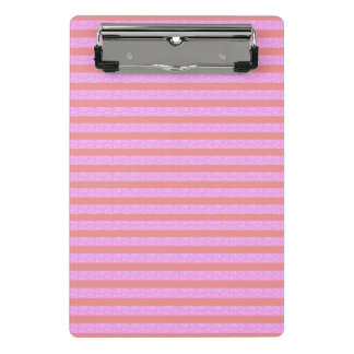 Pink Geometric Stripes   Mini Clipboard