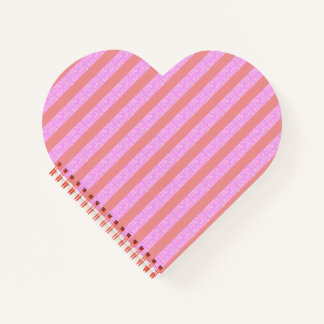 Pink Geometric Stripes  Notebook