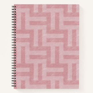 Pink Geometric Stripes Notebook