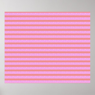 Pink Geometric Stripes Poster