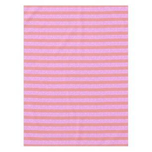 Pink Geometric Stripes Tablecloth