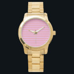 Pink Geometric Stripes  Watch<br><div class="desc">Pink Geometric Stripes Watch</div>