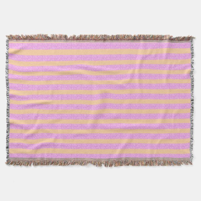 Pink Geometric  Throw Blanket (Front)