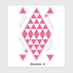 Pink Geometric Triangles