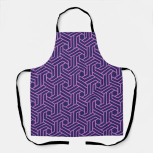 pink geometry abstract with purple background apron