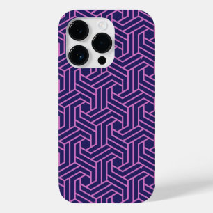 pink geometry abstract with purple background Case-Mate iPhone 14 pro case