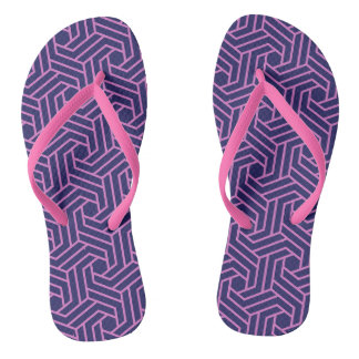 pink geometry abstract with purple background thongs