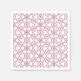 Pink Geometry Napkin