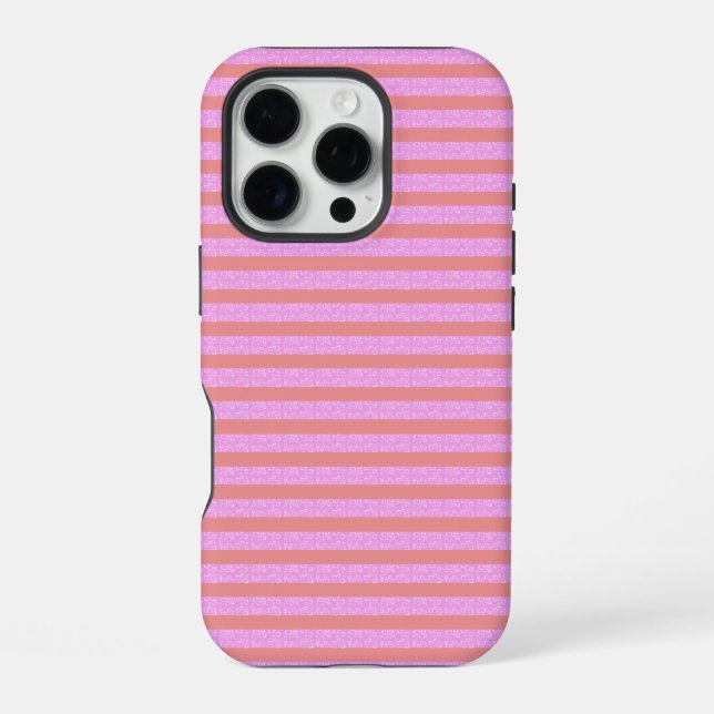 Pink Geostripes Geometric Stripes  iPhone Case (Back)