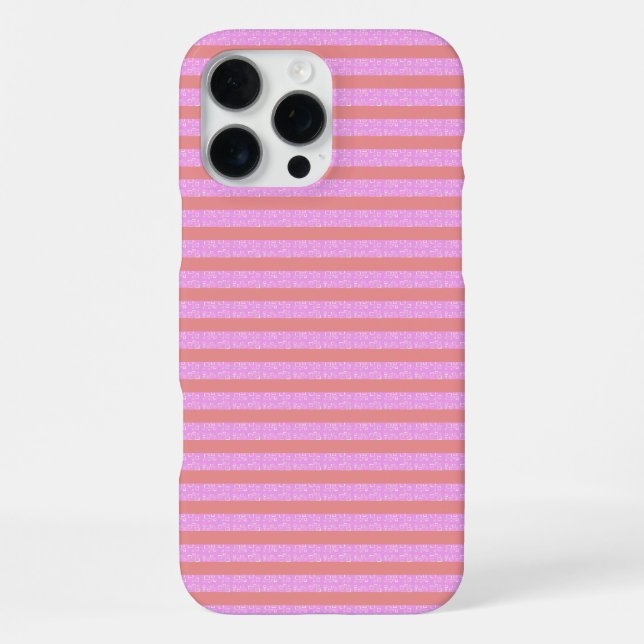 Pink Geostripes Geometric Stripes  iPhone Case (Back)