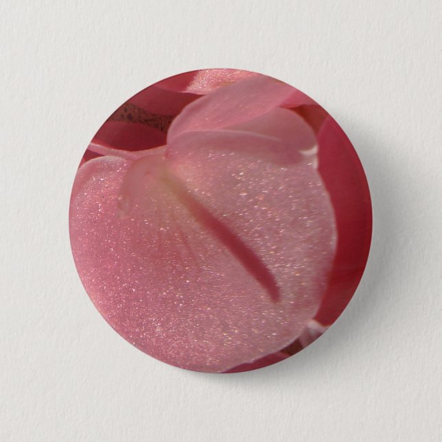 Pink geranium: almost solid Light pink 6 Cm Round Badge (Front)