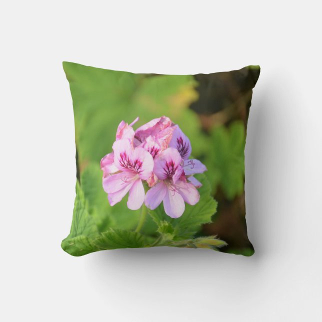 Pink Geranium Cushion (Front)