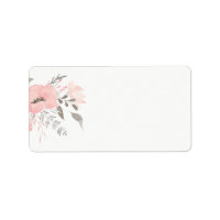 Pink Geranium Floral | Blank Address