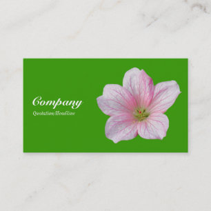Pink Geranium - Leaf Green Business Card
