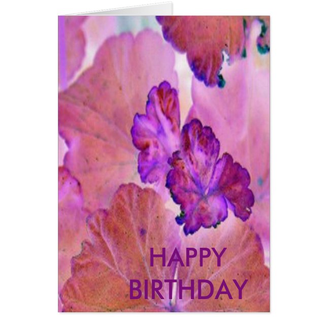 Pink Geranium Leaves (Front)