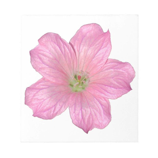 Pink Geranium Notepad (Front)