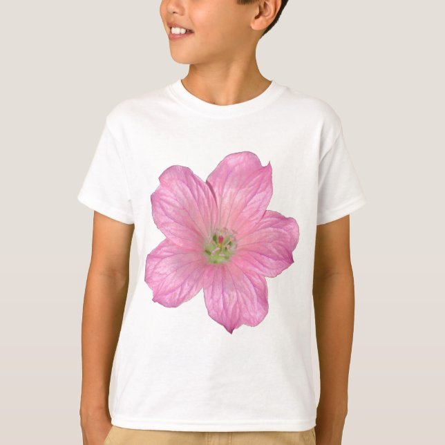 Pink Geranium T-Shirt (Front)
