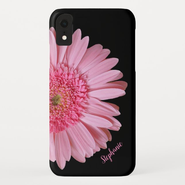 Pink Gerber Daisy Bloom iPhone XR Case (Back)