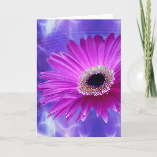 Pink Gerber Daisy Card (Front)