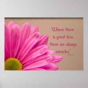 Pink Gerber Daisy Miracles Poster