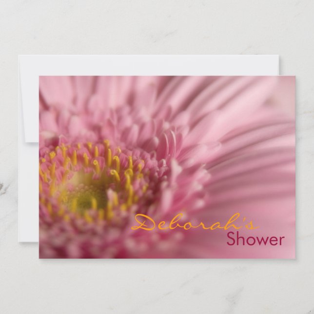 Pink Gerbera • Bridal Shower Invitation (Front)