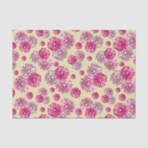 Pink Gerbera Daisies floral gift bag stuffer Tissue Paper
