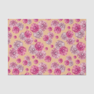 Pink Gerbera Daisies floral gift bag stuffer Tissue Paper