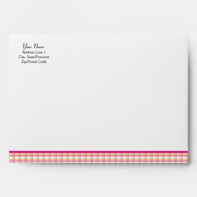 Pink Gerbera Daisy A-7 Invitation Envelope (Front)