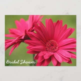 Pink Gerbera Daisy Bridal Shower Invitation
