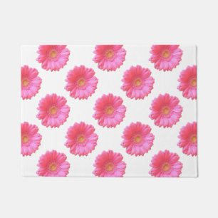 Pink gerbera daisy doormat