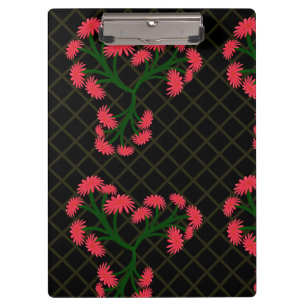 Pink Gerbera Daisy Floral Bouquet pattern Clipboard