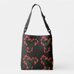 Pink Gerbera Daisy Floral Bouquet pattern Crossbody Bag