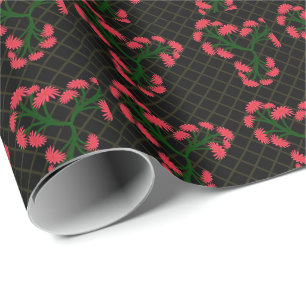 Pink Gerbera Daisy Floral Bouquet pattern Wrapping Paper