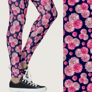 Pink gerbera daisy floralPatterned Leggings